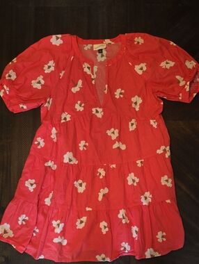 Universal Thread Pink Floral Tiered Dress